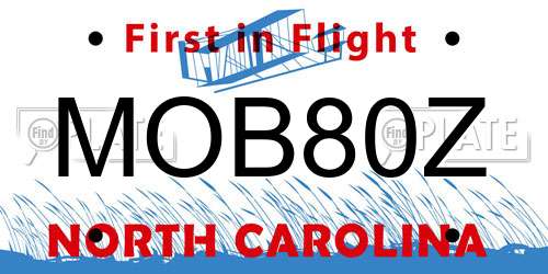 MOB80Z North Carolina License Plate