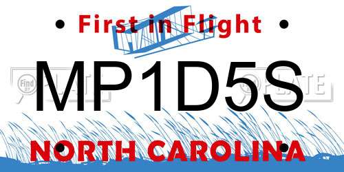 MP1D5S North Carolina License Plate