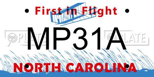 MP31A North Carolina License Plate