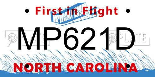 MP621D North Carolina License Plate
