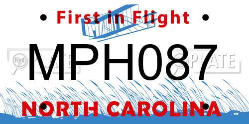 MPH087 North Carolina License Plate