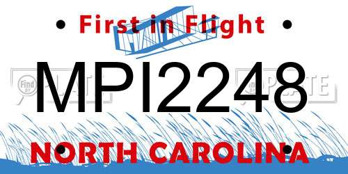 MPI2248 North Carolina License Plate