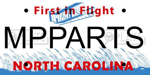 MPPARTS North Carolina License Plate