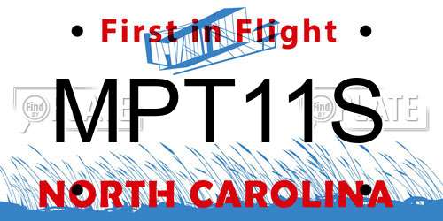 MPT11S North Carolina License Plate
