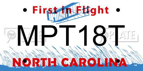 MPT18T North Carolina License Plate
