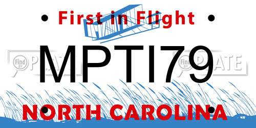 MPTI79 North Carolina License Plate