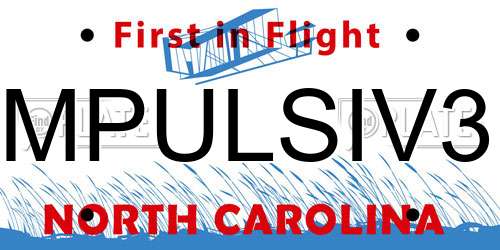 MPULSIV3 North Carolina License Plate