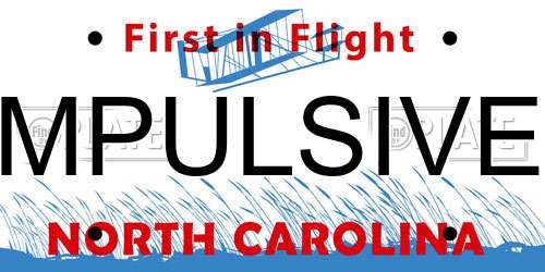 MPULSIVE North Carolina License Plate