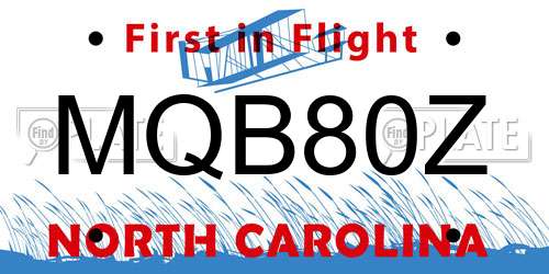 MQB80Z North Carolina License Plate