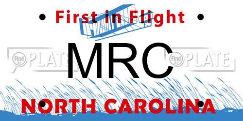 MRC North Carolina License Plate