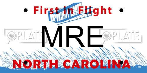 MRE North Carolina License Plate