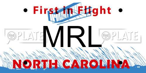 MRL North Carolina License Plate