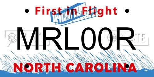 MRL00R North Carolina License Plate