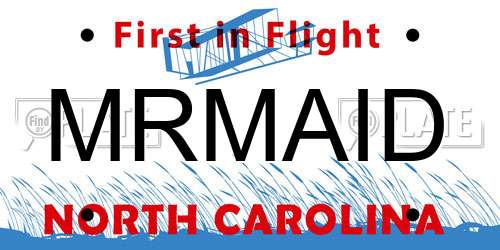 MRMAID North Carolina License Plate