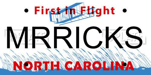 MRRICKS North Carolina License Plate