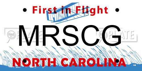 MRSCG North Carolina License Plate