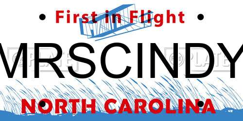 MRSCINDY North Carolina License Plate
