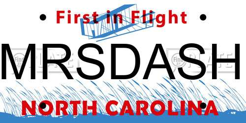 MRSDASH North Carolina License Plate