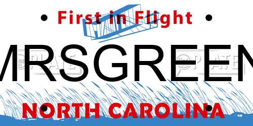 MRSGREEN North Carolina License Plate