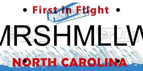 MRSHMLLW North Carolina License Plate