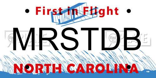MRSTDB North Carolina License Plate