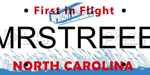 MRSTREEE North Carolina License Plate