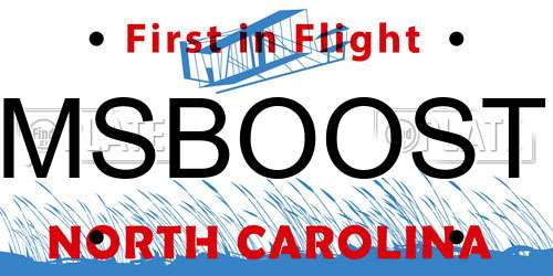 MSBOOST North Carolina License Plate