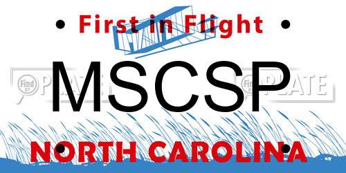 MSCSP North Carolina License Plate