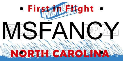 MSFANCY North Carolina License Plate