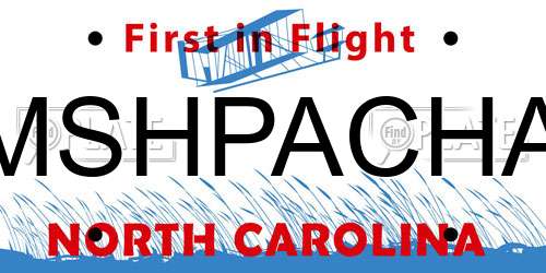 MSHPACHA North Carolina License Plate