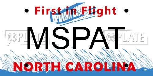 MSPAT North Carolina License Plate