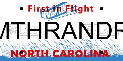 MTHRANDR North Carolina License Plate