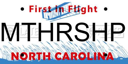 MTHRSHP North Carolina License Plate
