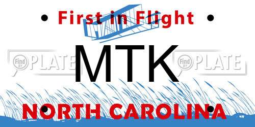 MTK North Carolina License Plate