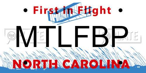 MTLFBP North Carolina License Plate