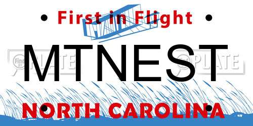 MTNEST North Carolina License Plate