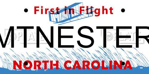 MTNESTER North Carolina License Plate