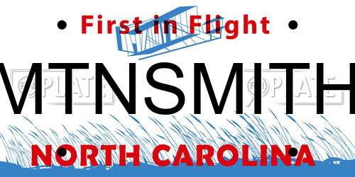 MTNSMITH North Carolina License Plate