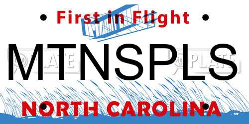 MTNSPLS North Carolina License Plate