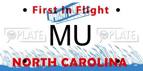 MU North Carolina License Plate