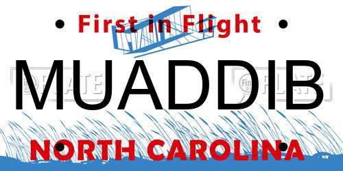 MUADDIB North Carolina License Plate