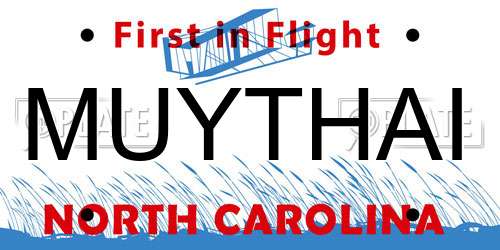 MUYTHAI North Carolina License Plate