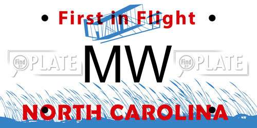 MW North Carolina License Plate