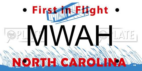 MWAH North Carolina License Plate