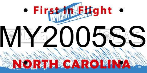 MY2005SS North Carolina License Plate