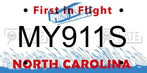 MY911S North Carolina License Plate