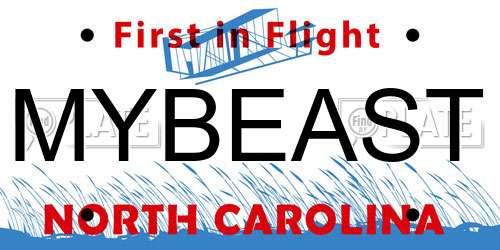 MYBEAST North Carolina License Plate