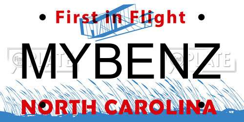 MYBENZ North Carolina License Plate