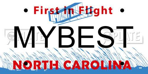 MYBEST North Carolina License Plate