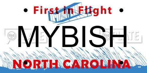 MYBISH North Carolina License Plate